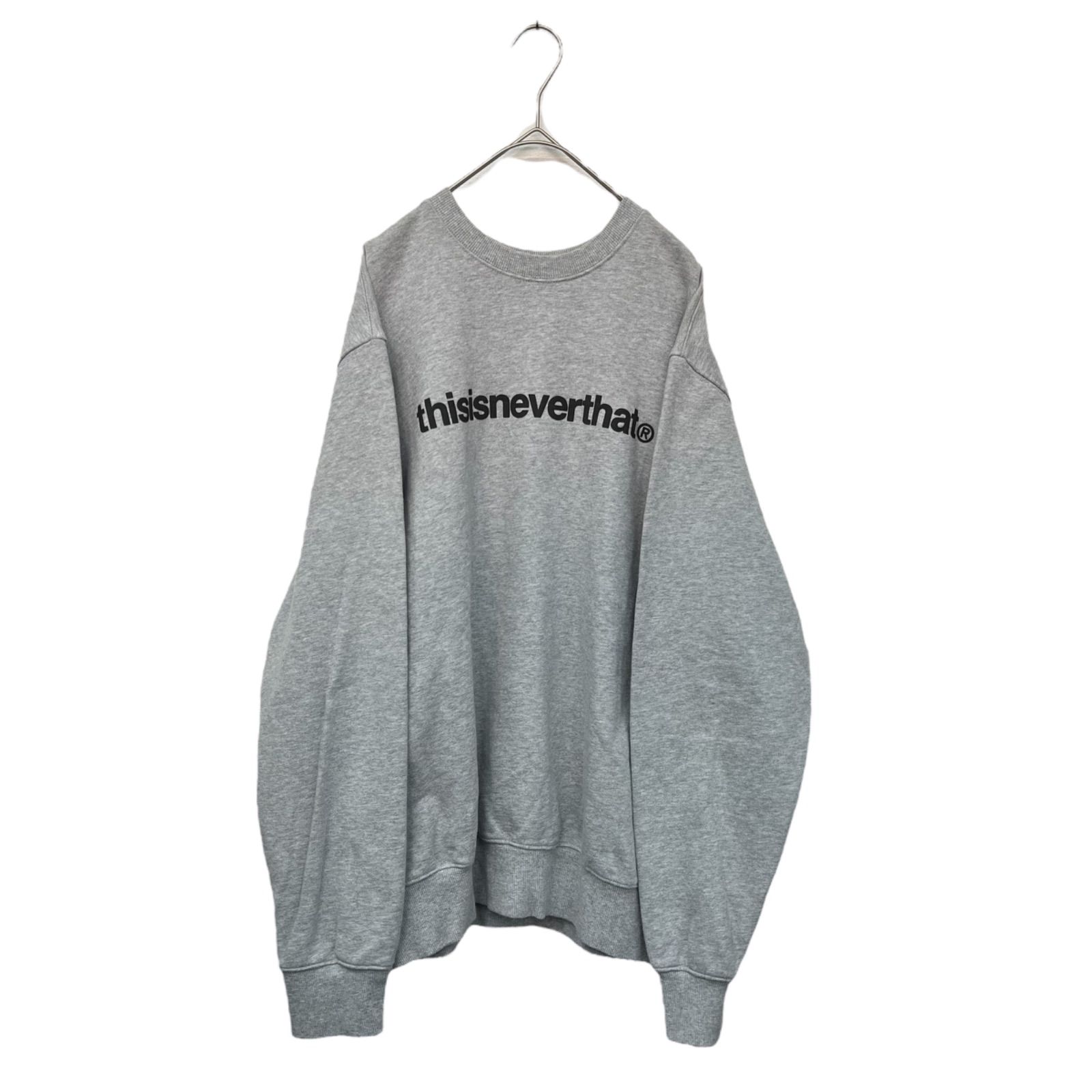 thisisneverthat グレー ロゴ トレーナー thisisneverthat グレー ロゴ