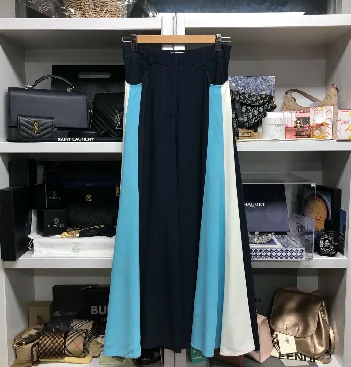 ピーター ピロット バイカラー ワイド パンツ