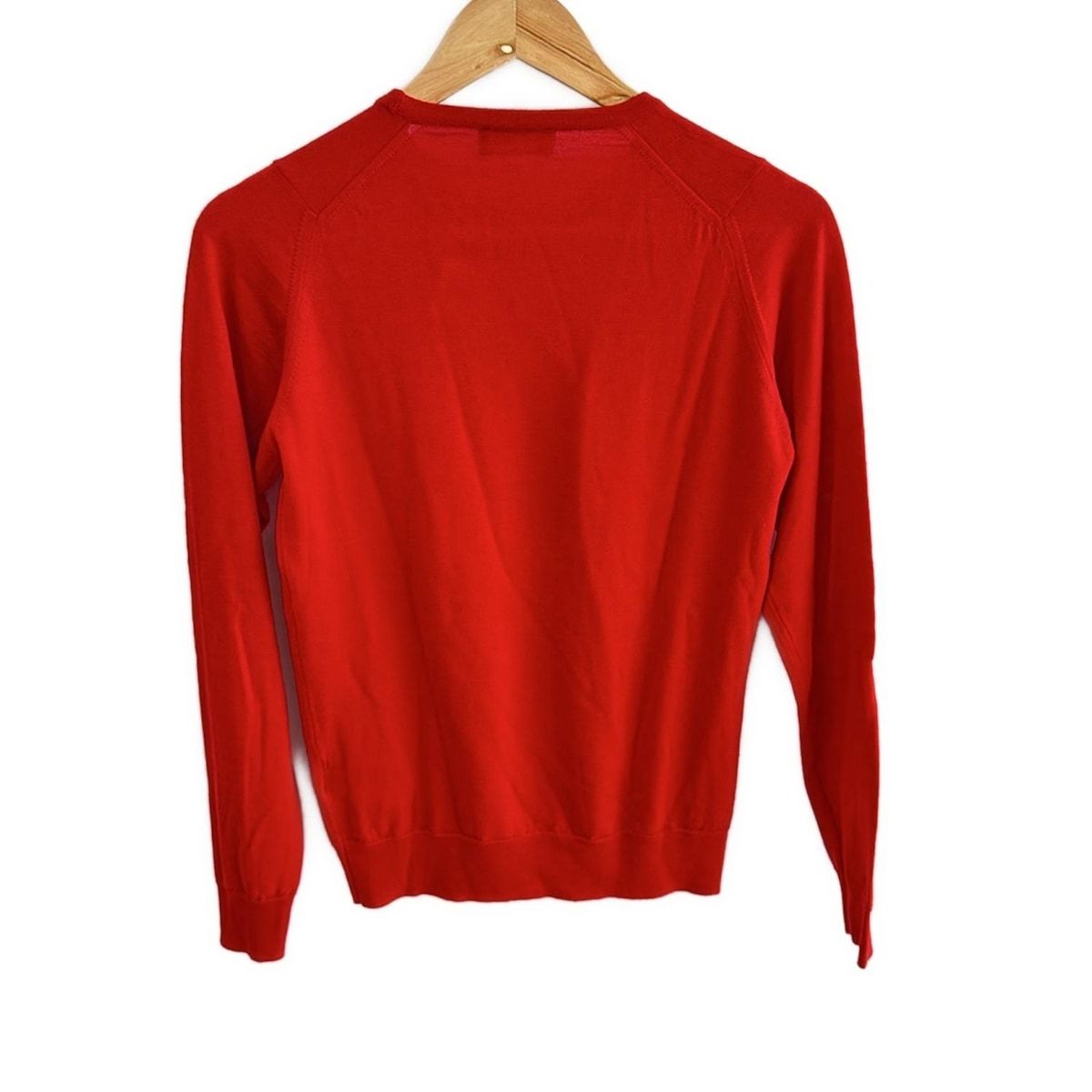 JOHN SMEDLEY ジョンスメドレー 長袖セーター サイズM レディース - レッド クルーネック