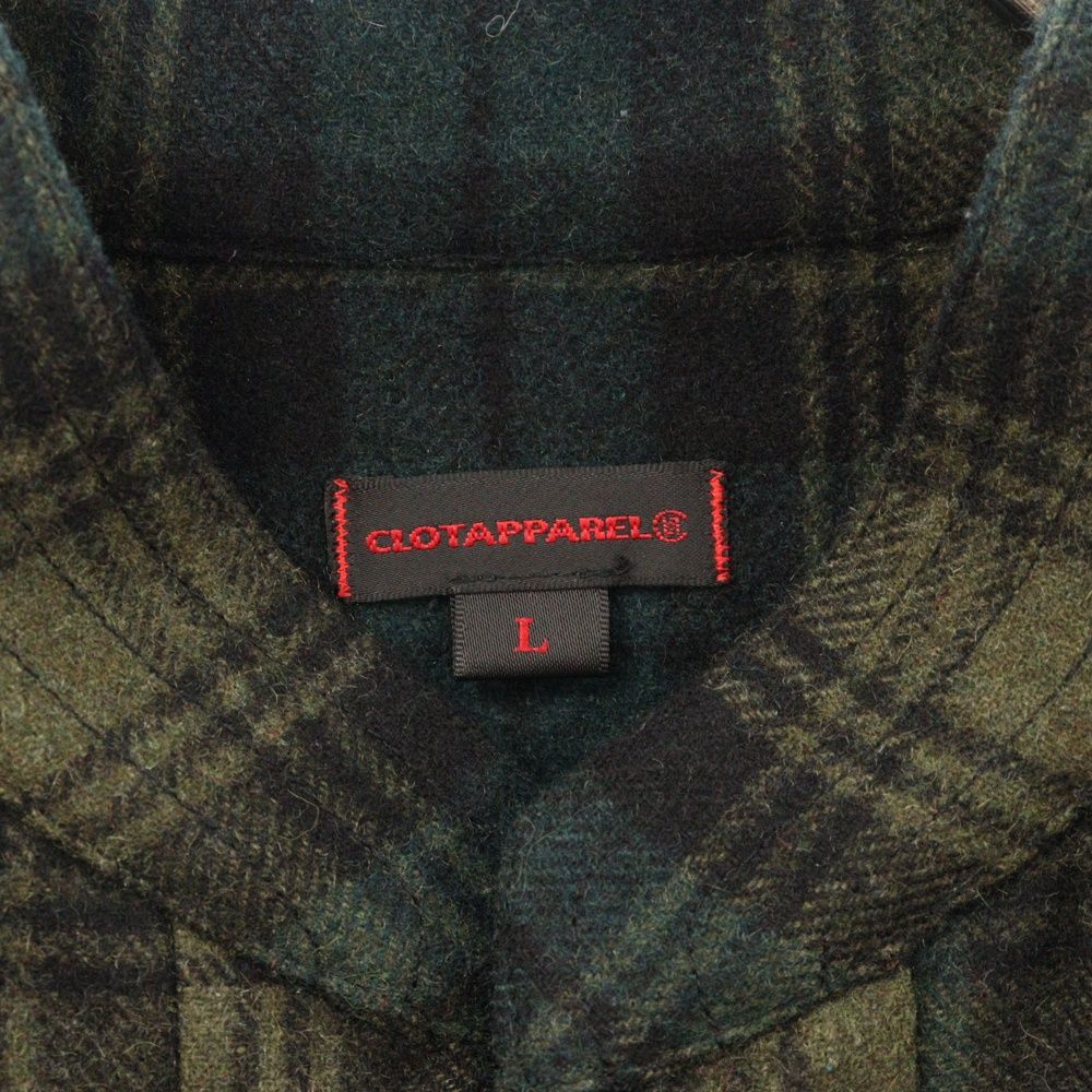 CLOTAPPAREL (クロット アパレル) ウールチェック チャイナシャツ 
