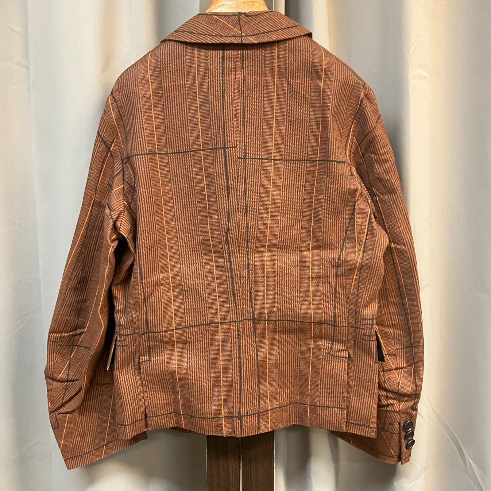 NEMETH ネメス 立体裁断 テーラードジャケット 茶色系 手書き風ライン クリストファーネメス サイズM 古着
