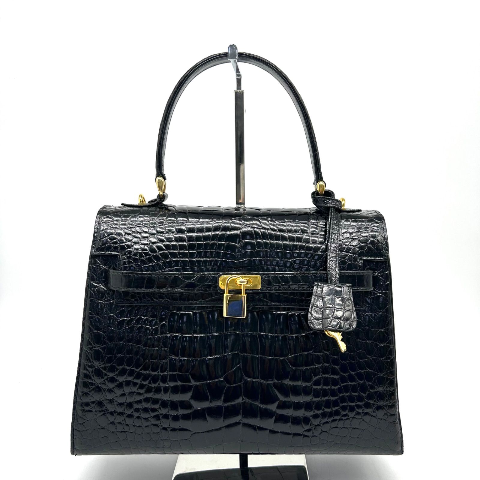 sant'agostino サンタゴスティーノ クロコダイル ハンドバッグ sant'agostino サンタゴスティーノ クロコダイル ハンドバッグ