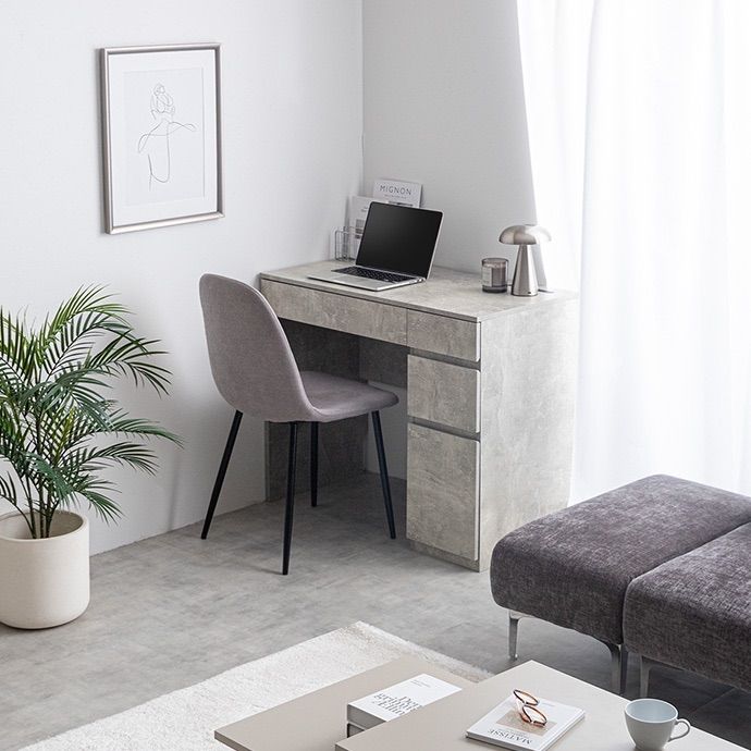 幅90cm 引き出し付きコンパクトデスク