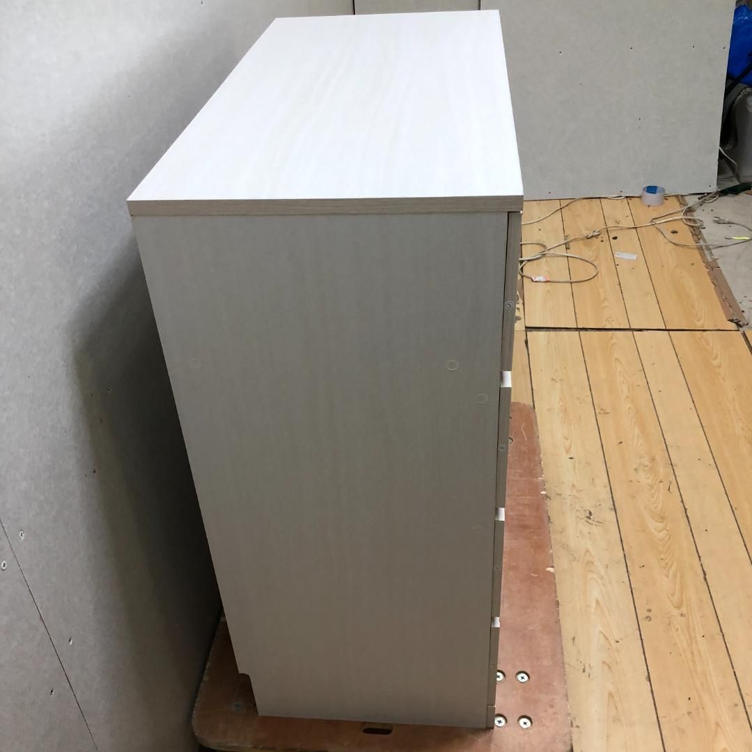 チェスト 収納家具 5段 引き出し ホワイト 白 木目調 組み立て式 衣類