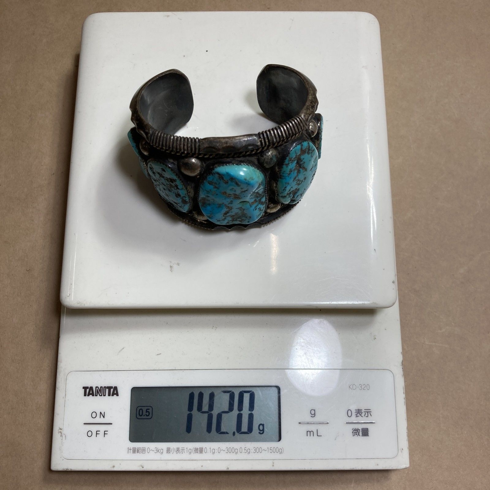 グリーンターコイズバングル　ブレスレット　シルバー　ヴィンテージ 並行輸入品】ウェスタンナショナルスタイル ヴィンテージ