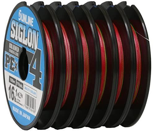 0.8号_100m×6連結 (600m) サンライン(SUNLINE) シグロン PE x4