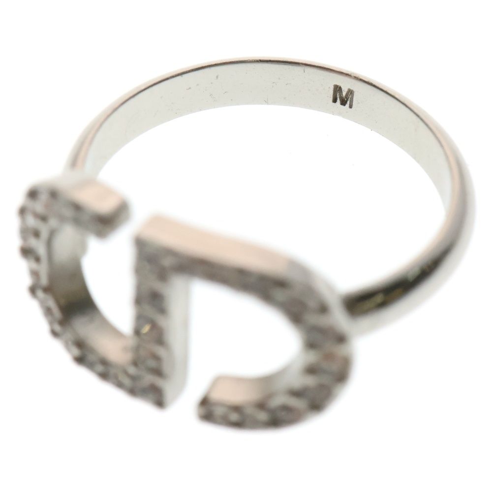 DIOR (ディオール) Petit CDロゴ ラインストーンリング シルバー