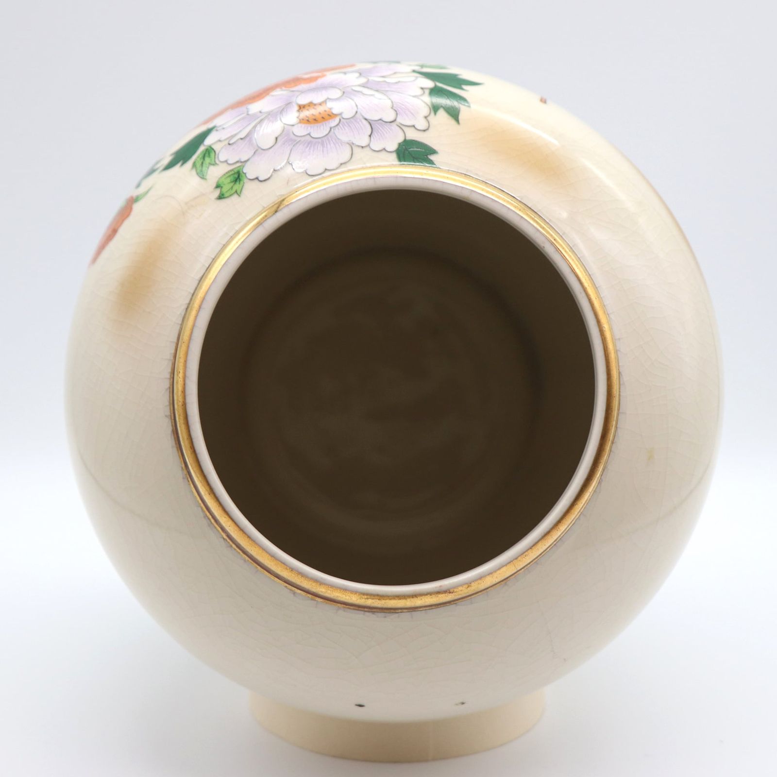 九谷焼・暁堂・壺型花瓶・花器・金彩色絵・No.200926-064・梱包サイズ