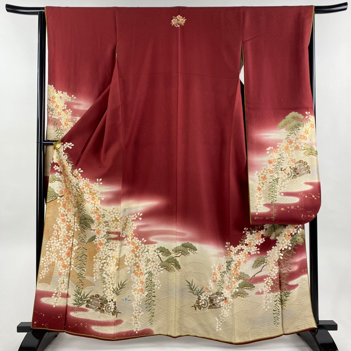 振袖 身丈171cm 裄丈68.5cm 正絹 逸品 【中古】