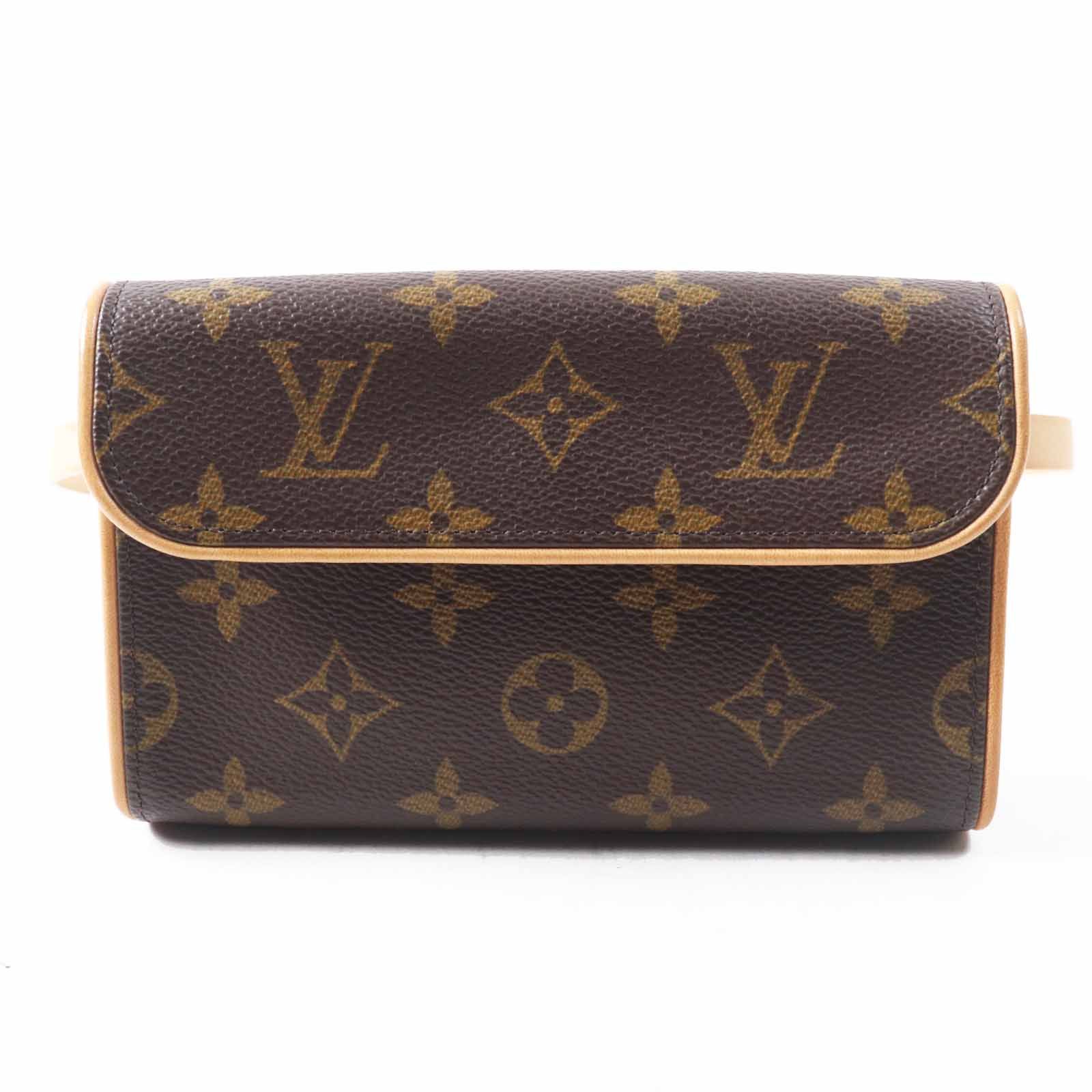 ◎LOUIS VUITTON ルイヴィトン M51855 ポシェット フロランティーヌ モノグラムキャンバス レザー ヒップバッグ ウエストバッグ ブラウン XS 保存袋付き フランス製 レディース