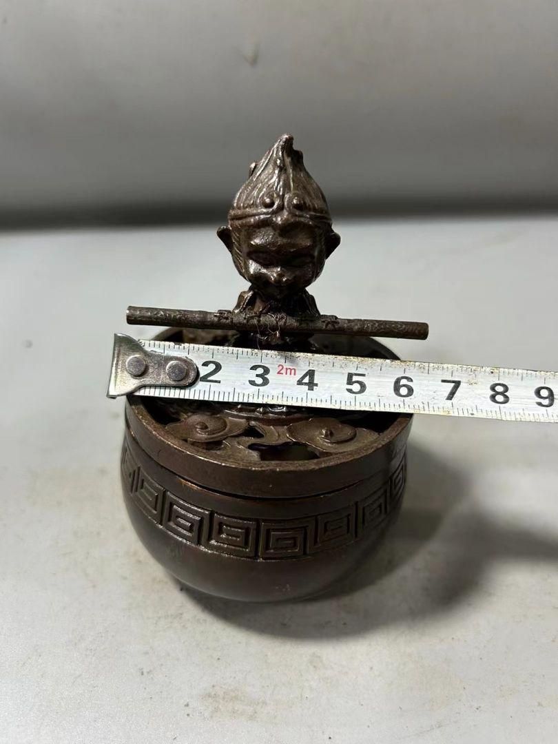 銅製 博山炉 焚香炉 仏具盤香炉 茶道置物 装飾品 工芸品 銅製 香炉 盤