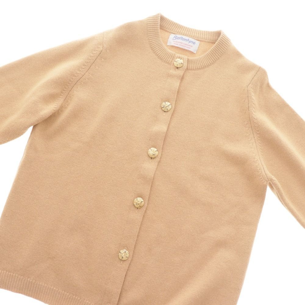 タグ付 バランタイン カシミヤ 金ボタン カーディガン 38 □ バランタイン カーディガン セーター トップス 金ボタン カシミヤ