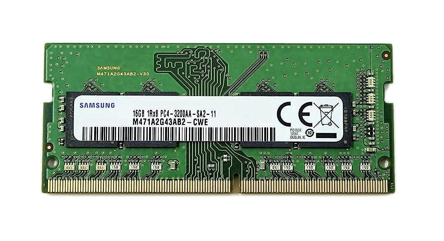 Samsung SODIMM 16GB PC4 3200 DDR4 1Rx8 M471A2G43AB2-CWE ノート