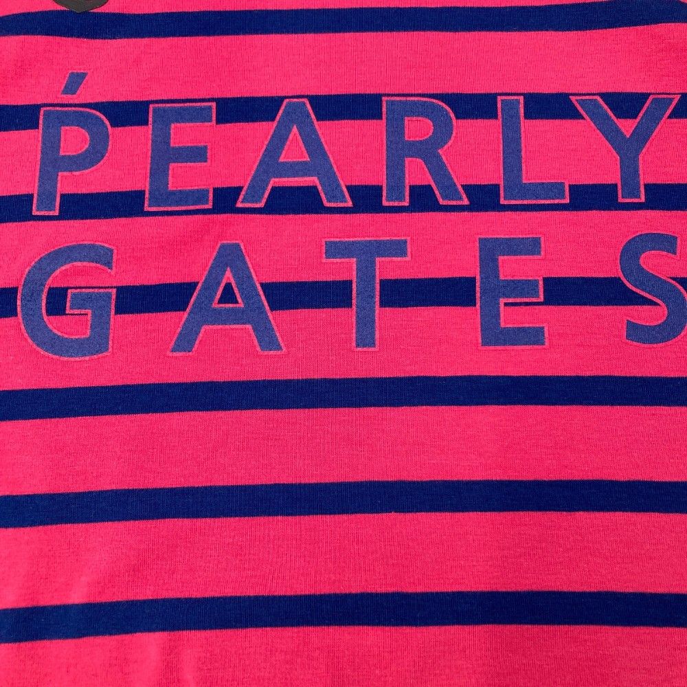 ⭐️超美品 正規品 パーリーゲイツ ボーダー ハイネック シャツ サイズ：5⭐️ サイズ：0 PEARLY GATES パーリーゲイツ ハイネック 長袖Tシャツ