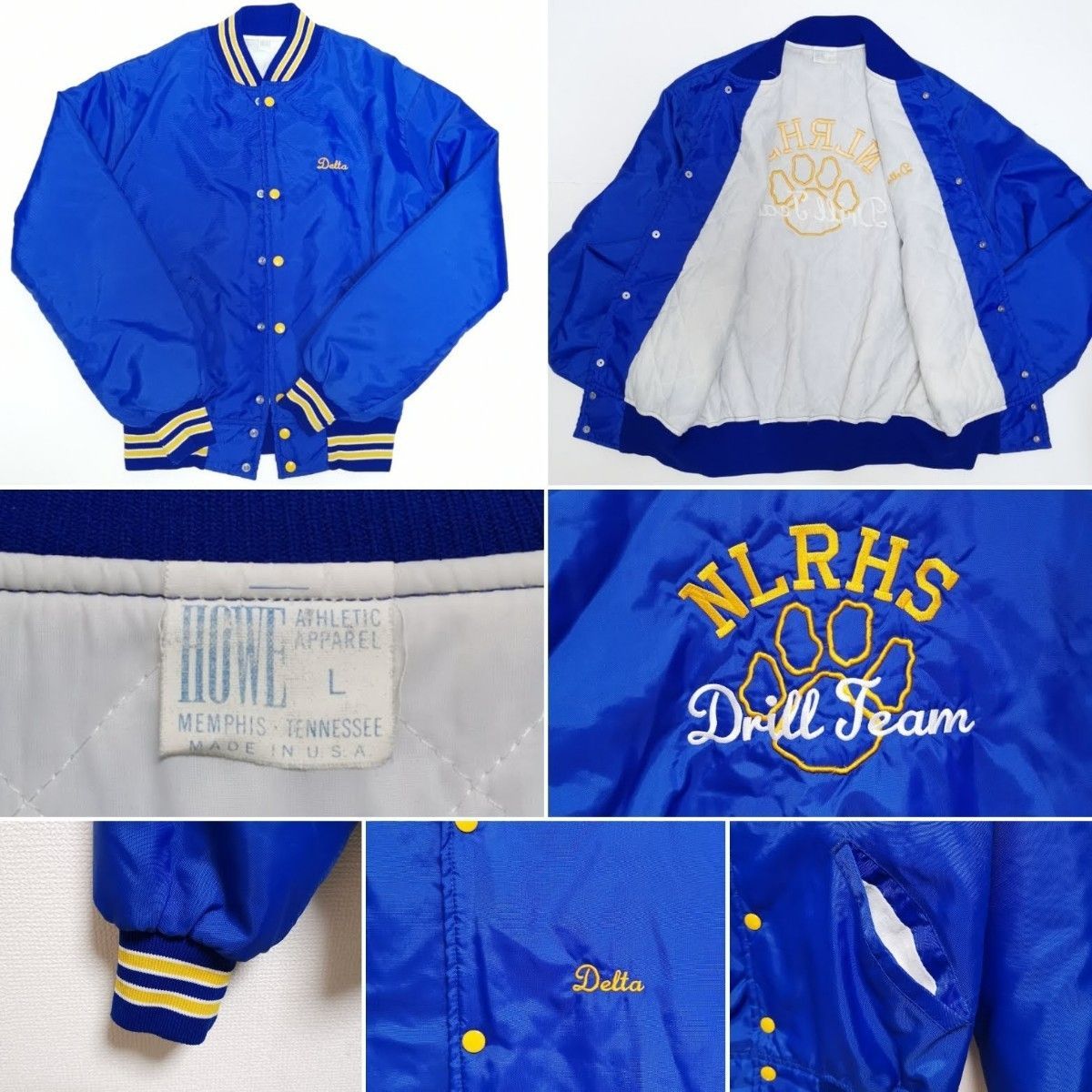 L 80s HOWE ナイロン ジャケット スタジャン VINTAGE USA製 L 80s HOWE ナイロン ジャケット スタジャン VINTAGE USA製