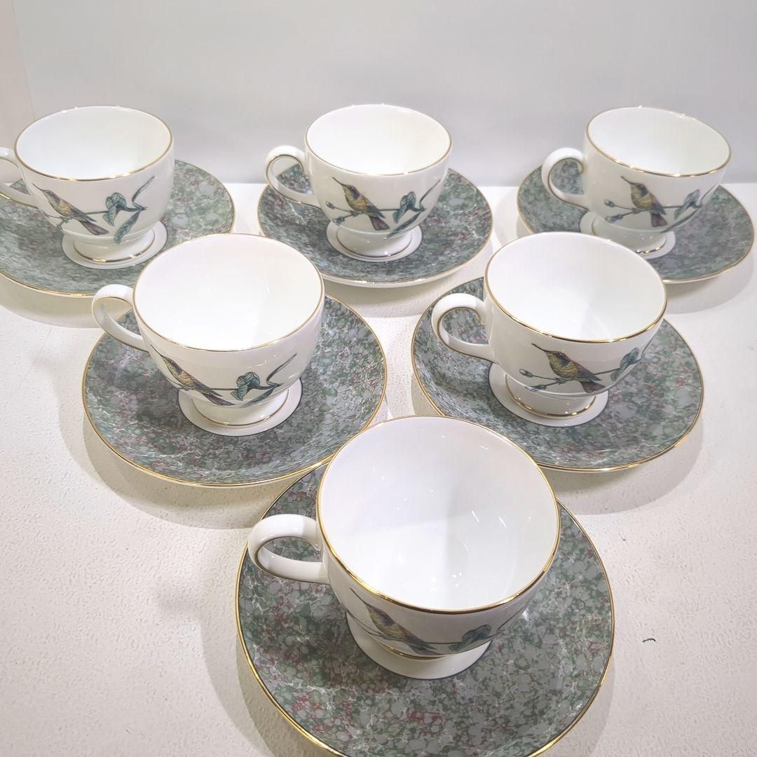 ウェッジウッド ハミングバード カップ ソーサー 黒壺 6点 SKLAD-KIRPICHA_RU