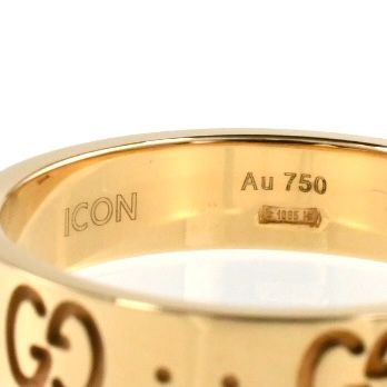 GUCCI グッチ アイコンリング K18YG イエローゴールド SIZE:11号 Au750