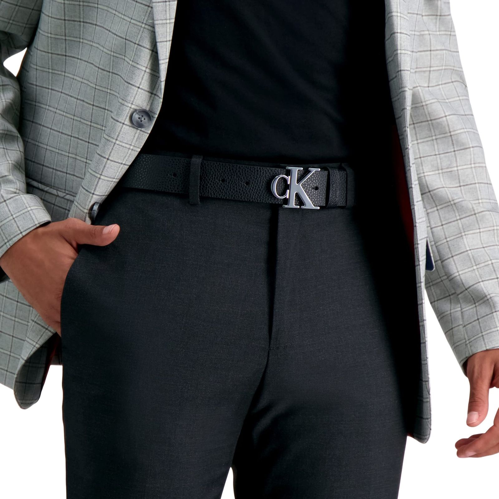   CKロゴ モノグラム ブラックベルト 80cm Calvin Klein CKロゴ モノグラム ブラックベルト 80cm