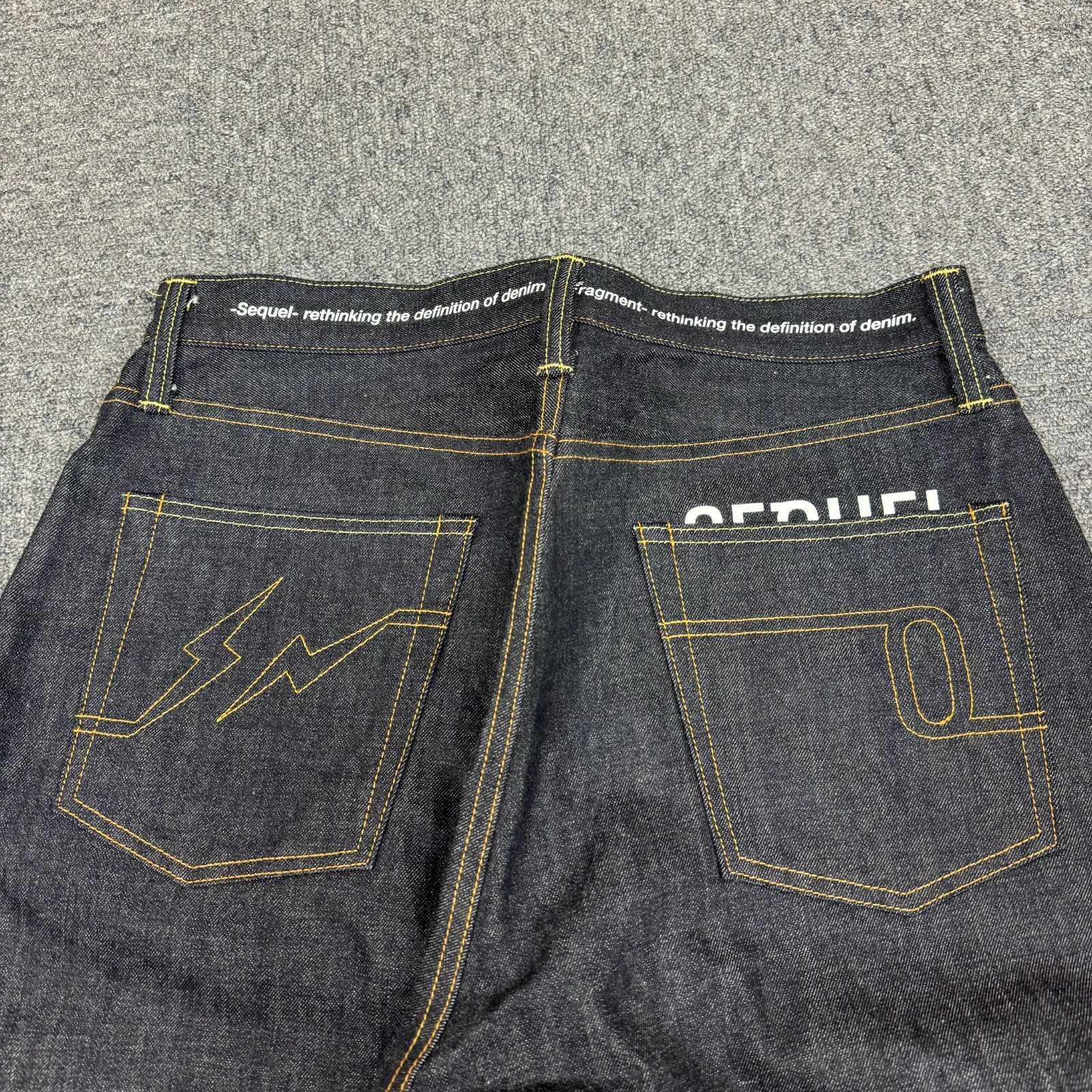 定価41800円 美品 FRAGMENT × SEQUEL SQ-23SS-PT-02 RIGID DENIM PANTS 