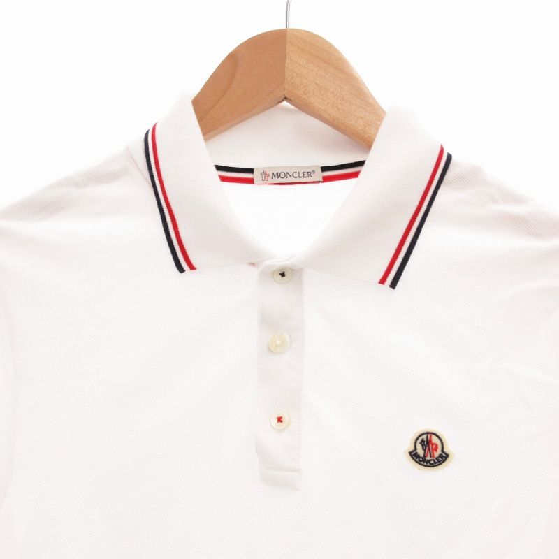 【中古】モンクレール MONCLER MAGLIA POLO MANICA CORTA ポロシャツ カットソー 半袖 鹿の子 ロゴワッペン モンクレール MONCLER MAGLIA POLO MANICA CORTA ポロシャツ