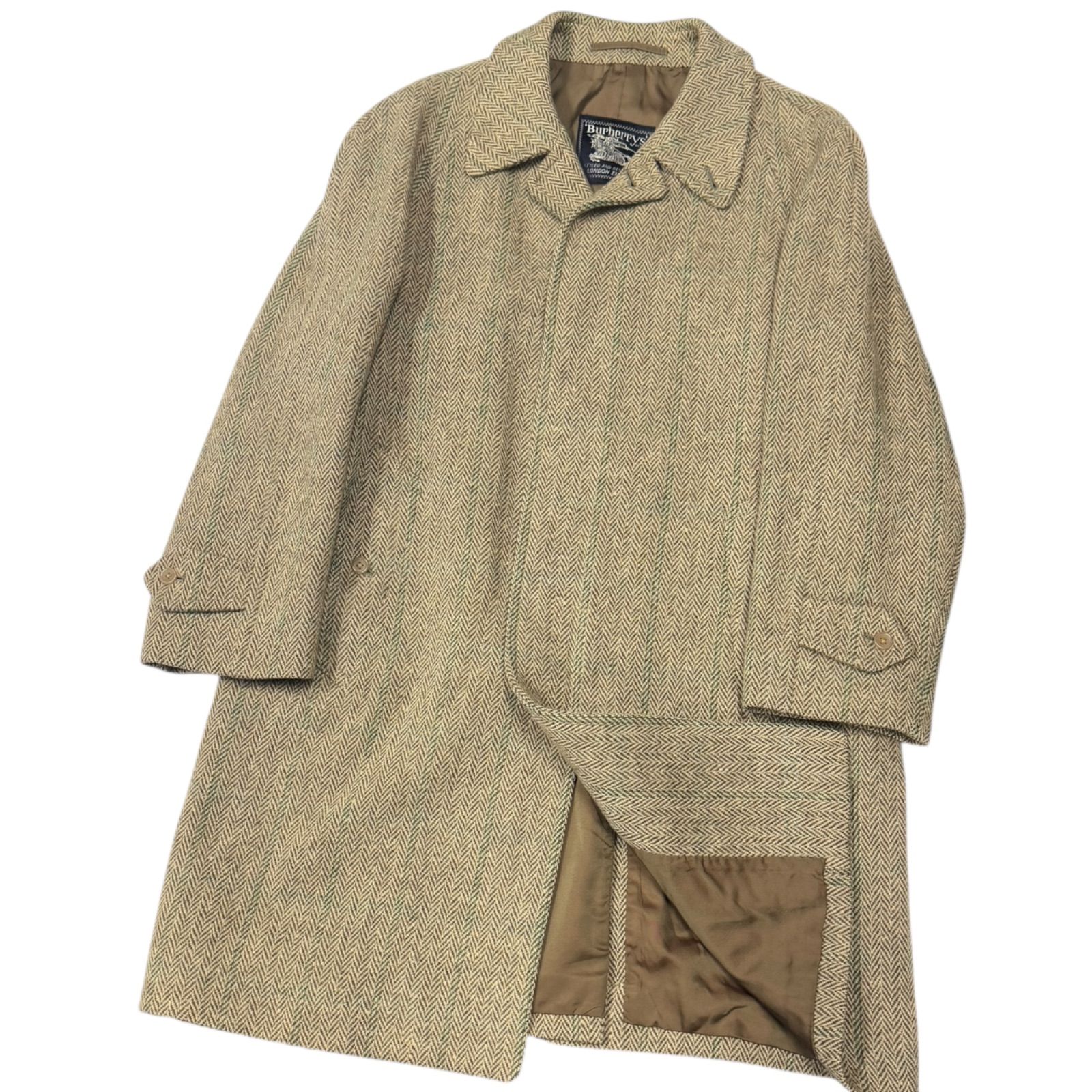 f*e様 バーバリー　Burberrys メンズ　コート　MIDIUM ヴィンテ 希少 美品 Burberrys バーバリー BEDFORD ヘリンボーン ウールステン