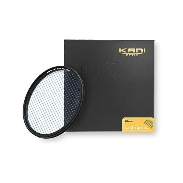 KANI レンズフィルター ストリークブルー 62 mm | シネマ アナモルフィックレンズ 効果 Streak Blue