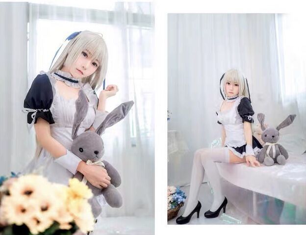 ヨスガノソラ 春日野 穹 メイド服 コスプレ衣装 春日野穹 コスプレ衣装 【ヨスガノソラ】 ハロウィン 文化祭