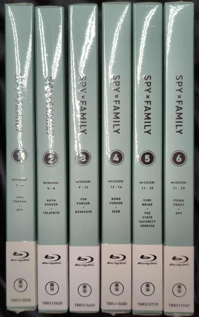 アニメBlu-ray 未開封 初回 BOX付 SPY×FAMILY 全6巻 セット