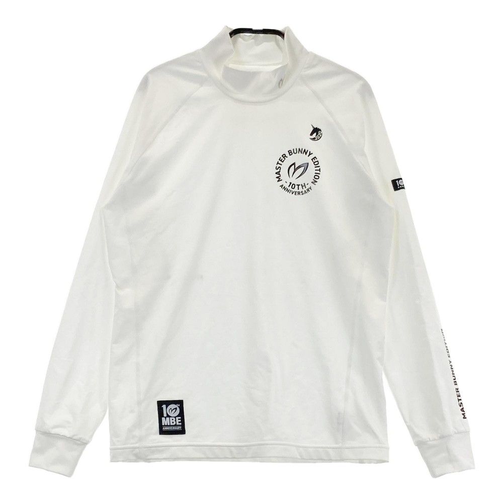 サイズ 0 MASTER BUNNY EDITION マスターバニーエディション 10周年 ハイネック 長袖Tシャツ 裏微起毛 ホワイト系 240101437851 ゴルフウェア レディース ストスト