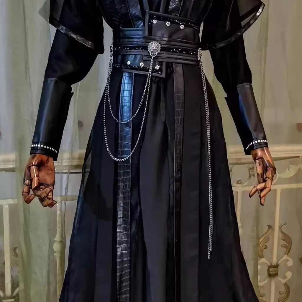 黒色メンズ漢服セット 武士 剣豪 浪人 フルセット コスプレ 撮影 武侠風 古風 ステージ衣装 コスプレ 黒 大きいサイズ 剣士 侠客 侍 コスチューム 中華風 演出服 学園祭 文化祭 写真撮影 舞台衣装 ハロウィン パーティー男女兼用 WWW_TRAVELLANDINDIA_COM