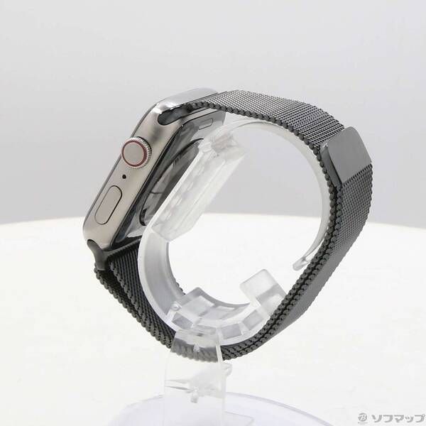 〔 品〕 Apple Watch Series 5 GPS 44mm チタニウムケース スペースブラックミラネーゼループ 262