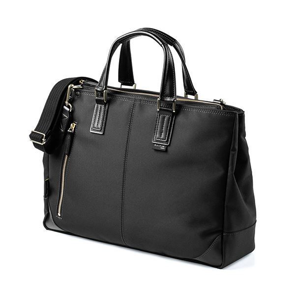 サンワダイレクト 日本製ビジネスバッグ 2WAY 高強度ナイロン使用 ブラック 200-BAG156BK 1個