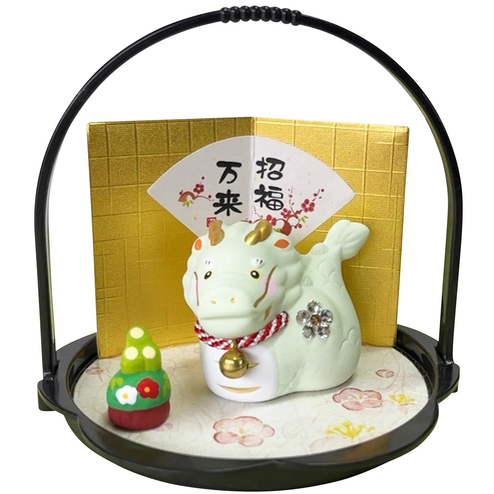 彩堂窯(Saidougama) 2024 干支 辰 龍 置物 高さ約11cm 盆飾り