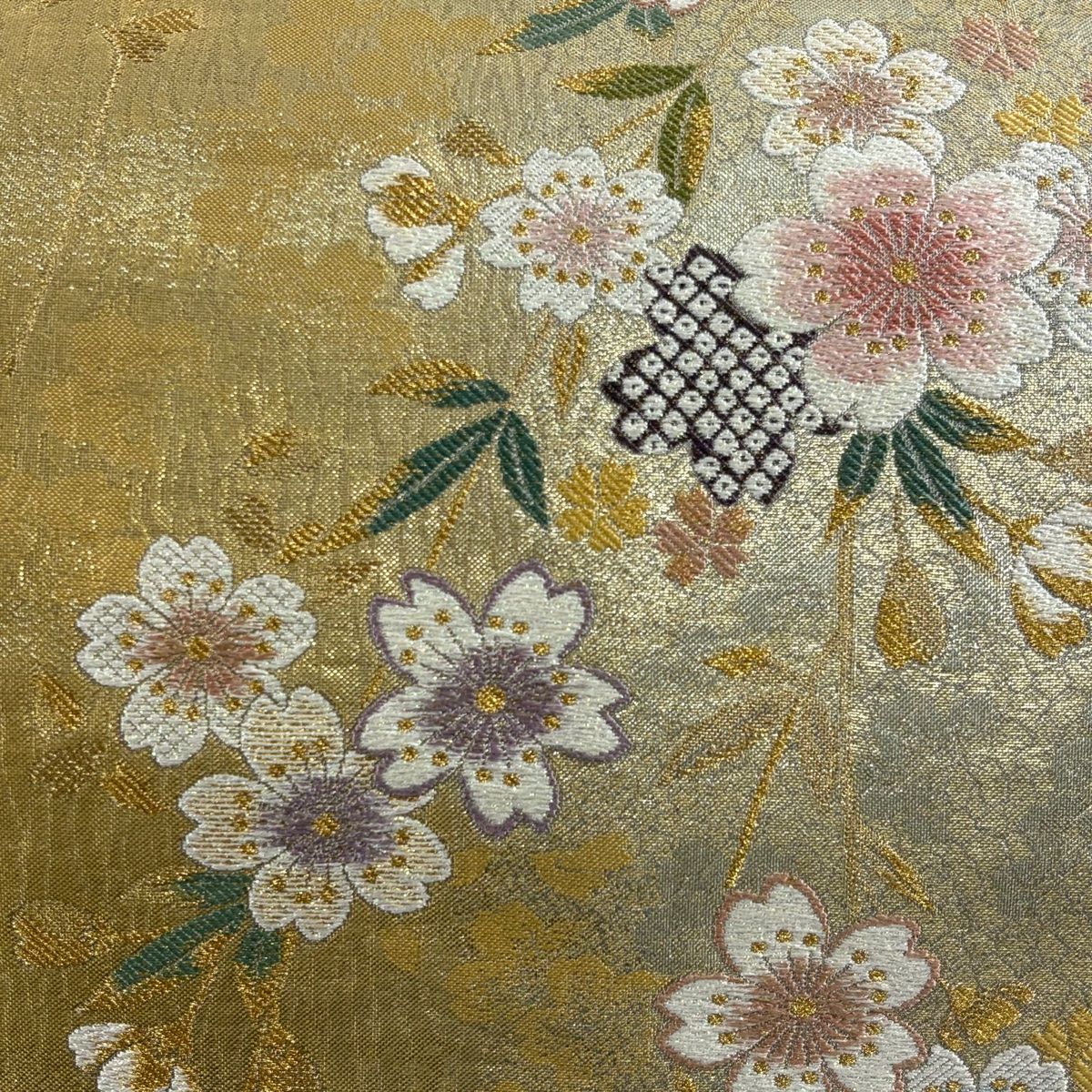 すずらん♦︎袋帯◆正絹◆古典柄♦︎金色♦︎金糸♦︎箔♦︎安土桃山時代の役者舞 平和屋着物▽六通柄袋帯 古代道長風華文 金糸 正絹 逸品
