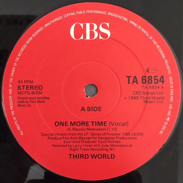 英12” Third World One More Time (Extended U.s. Remix) / Girl