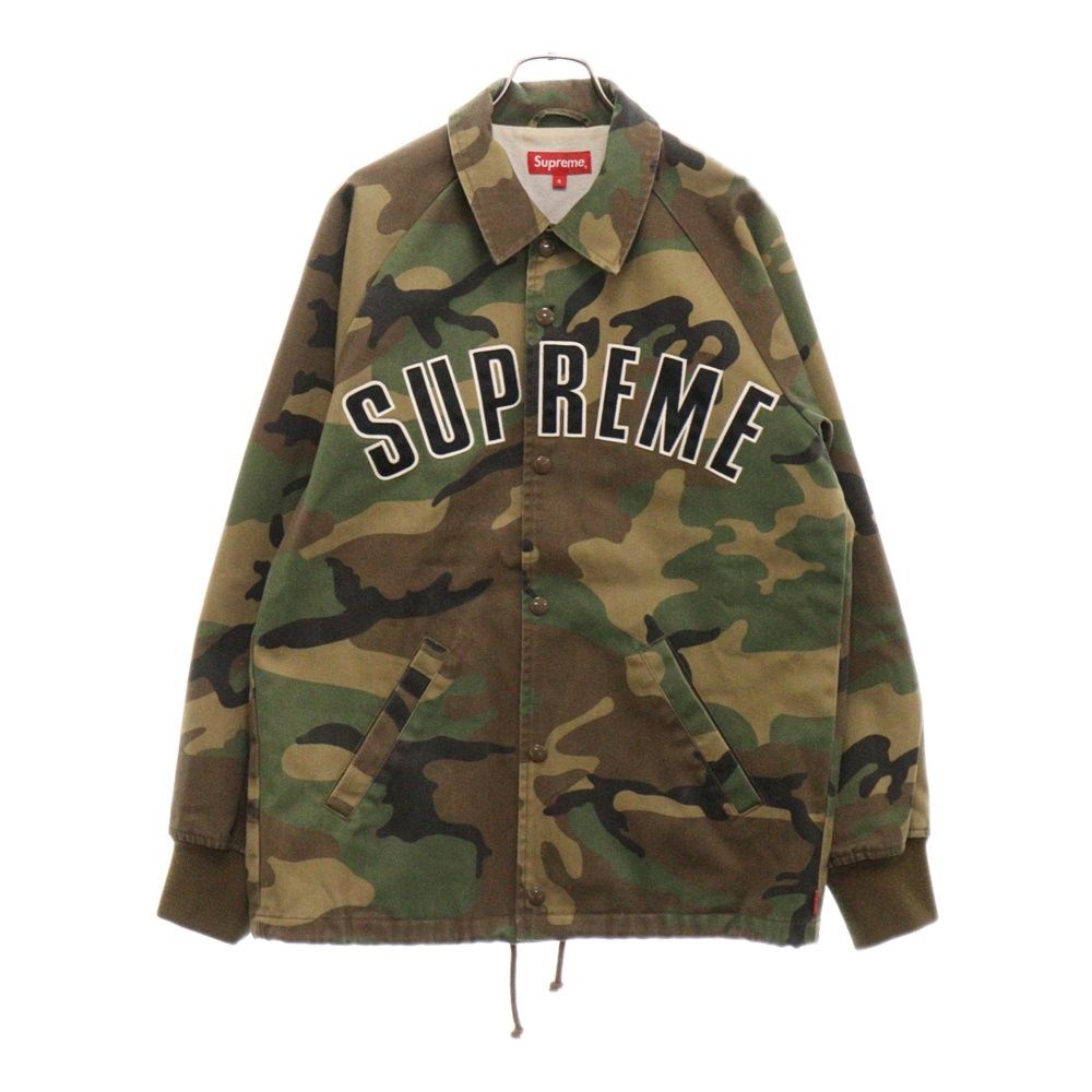 supreme 15AW twill コーチ ジャケット M 迷彩 SUPREME (シュプリーム) 15AW Twill Coach Jacket アーチロゴ カモフラ