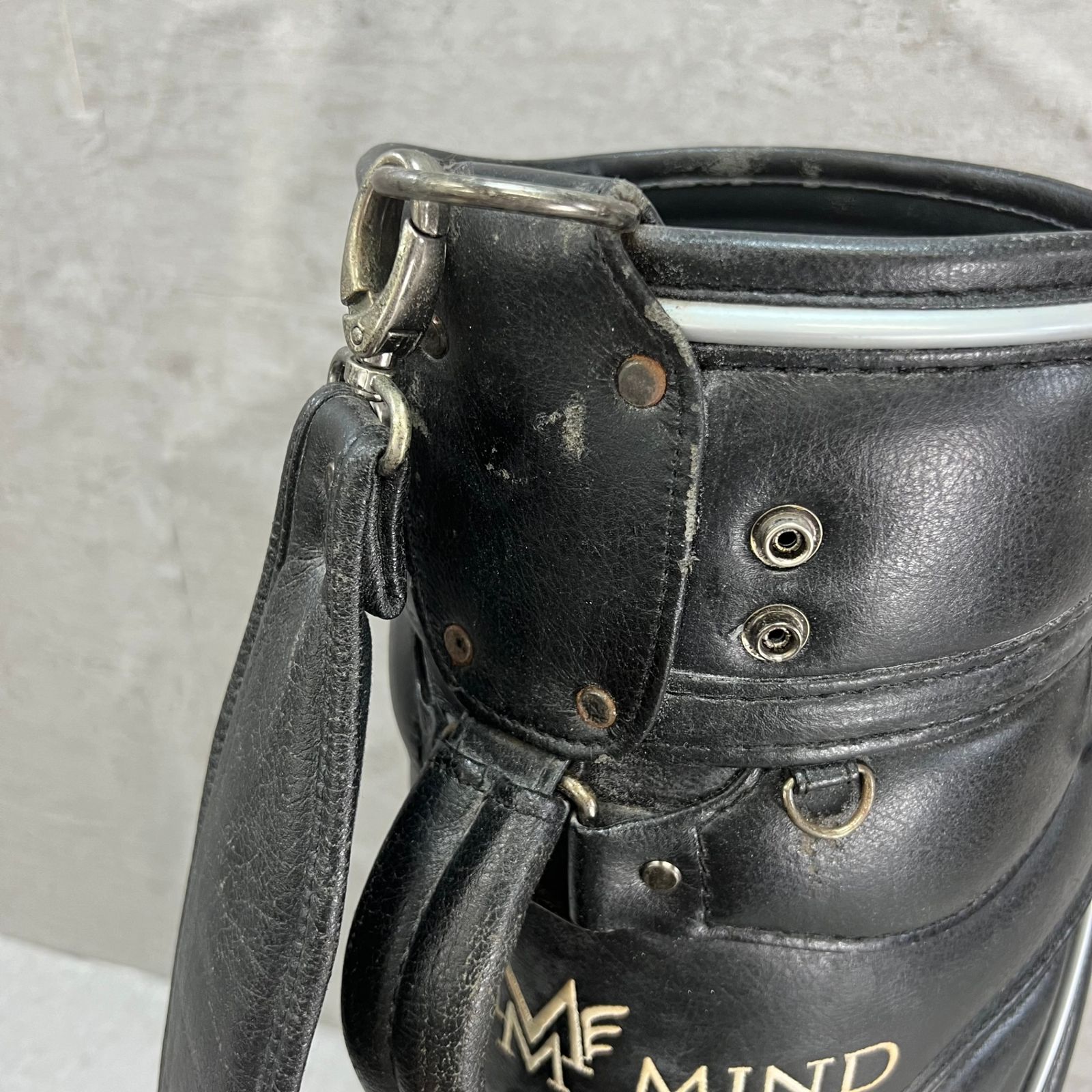 マグレガー　ゴルフ用　キャディバッグ　カート式　レザー　MacGregor マグレガー ゴルフ用 キャディバッグ カート式 レザー バック