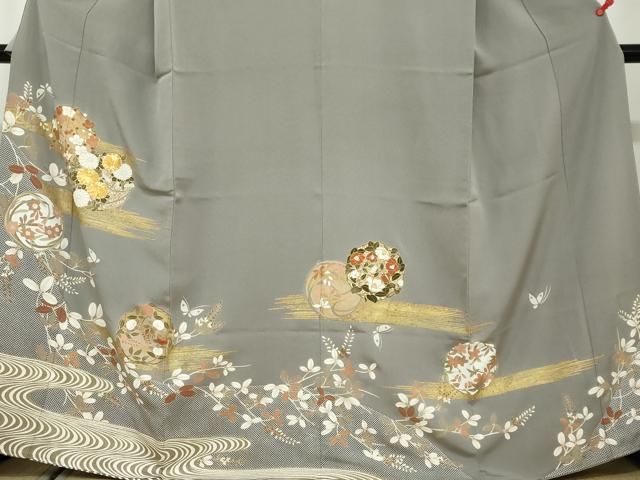 平和屋着物○本加賀友禅作家 梶山伸 色留袖 枝梅文 暈し染め 正絹 逸品