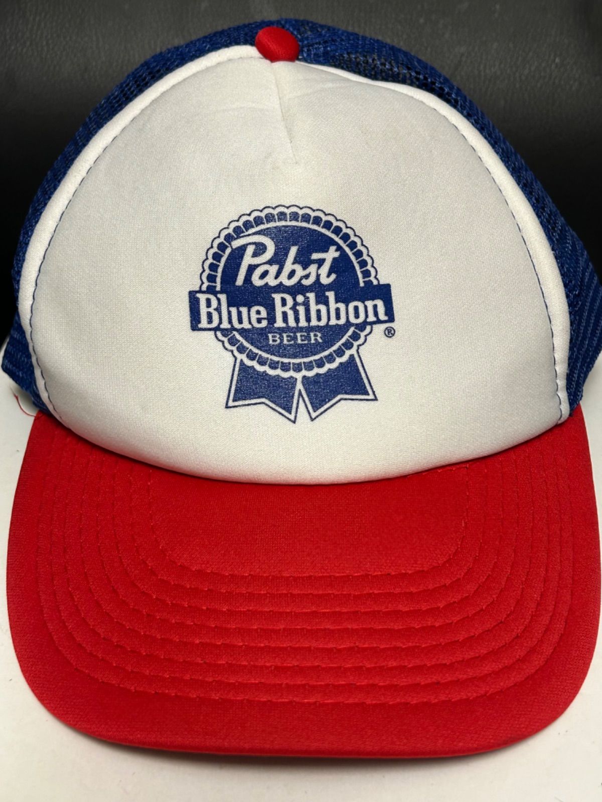 Pabst Blue Ribbon BEERトリコロールキャップデッドストック