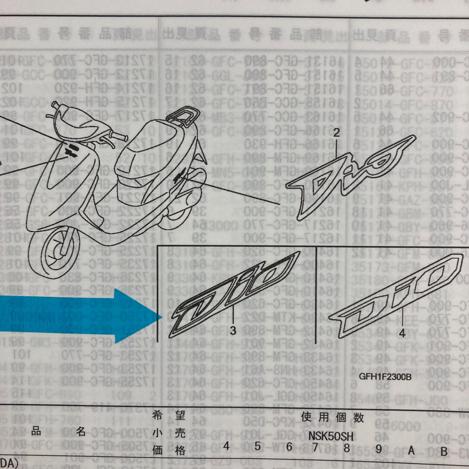 J24】ホンダ ディオ AF68 ステッカー 3枚セット 純正タイプ ボディ