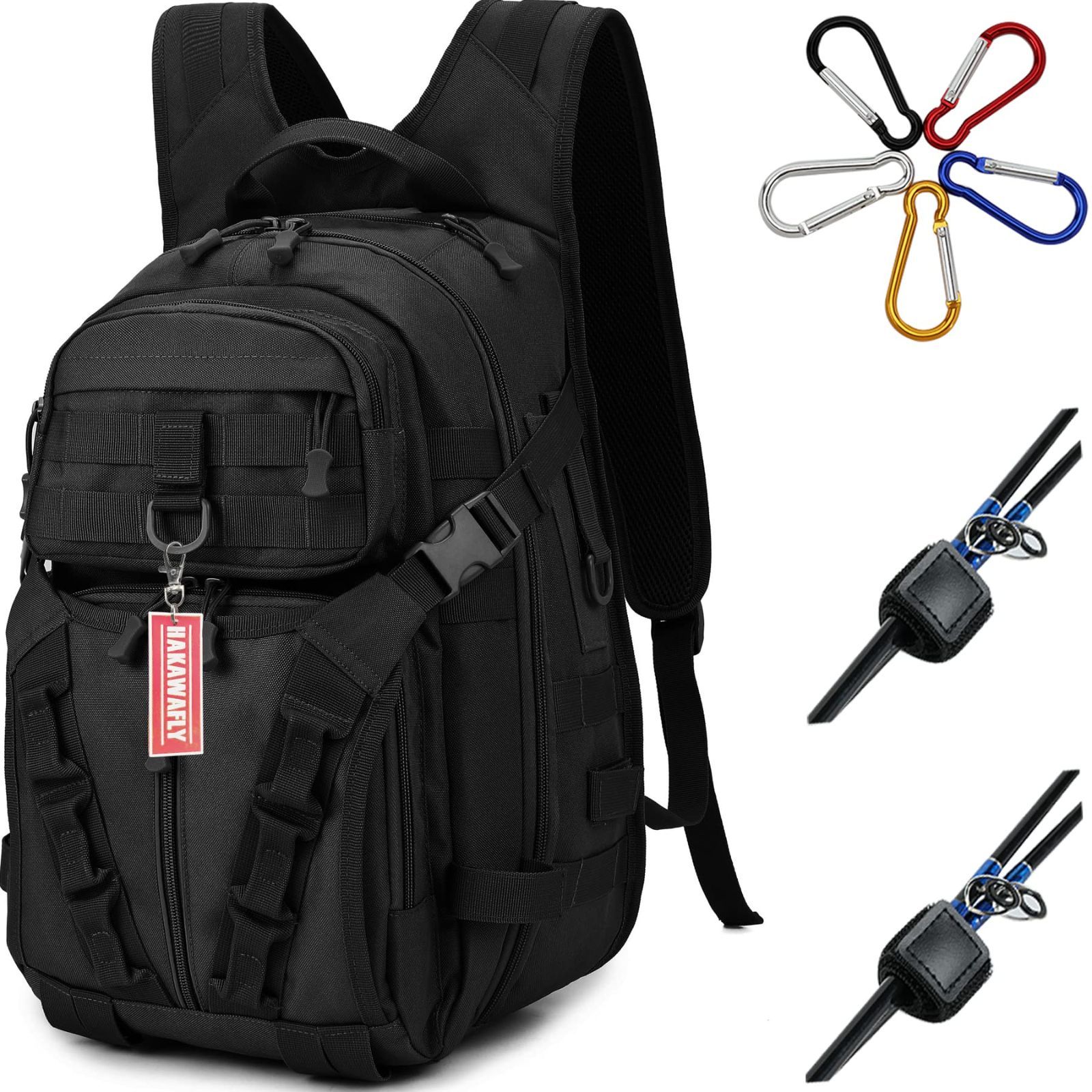 釣り バッグ フィッシングリュック 釣りバッグ タックルバッグ アウトドア リュック 多機能 防水 大容量 軽量 ロッドケース フィッシング 遠征