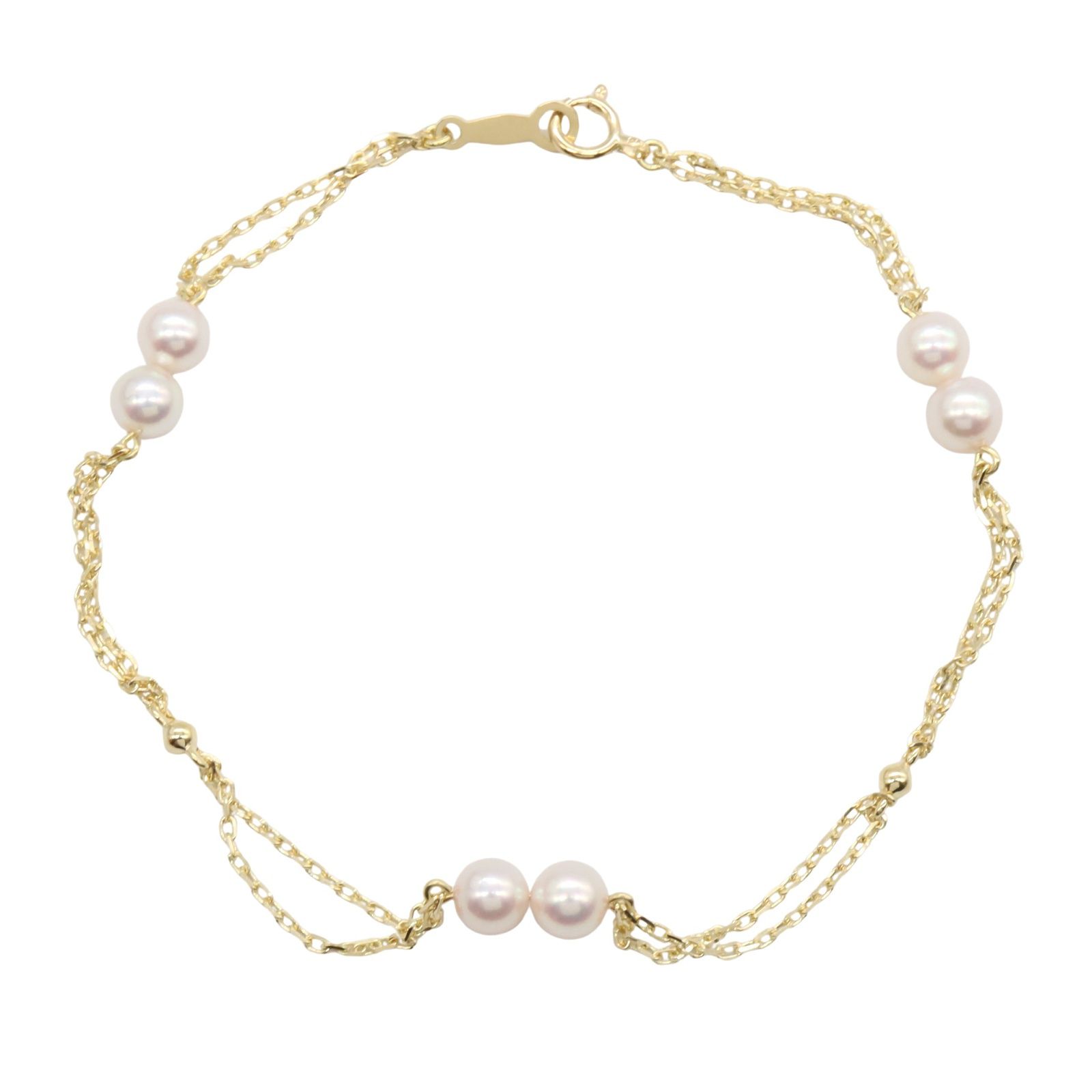 MIKIMOTO K18 WG パールブレスレット MIKIMOTO】ミキモト『K18WG パール5.2～5.3mm ブレスレット』1