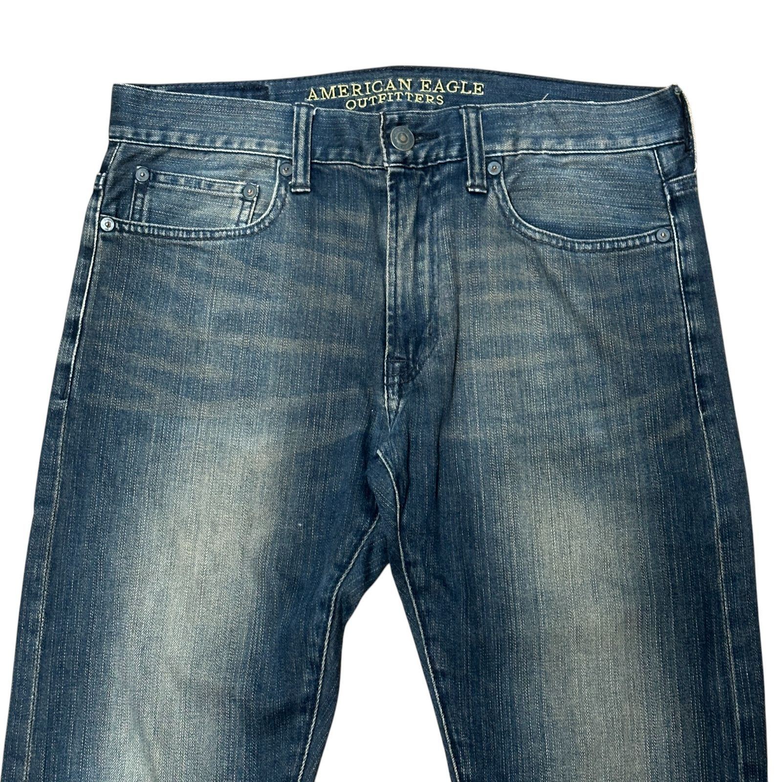 AMERICAN EAGLE SLIM ストレッチ スリムテーパードデニム ネイビー 