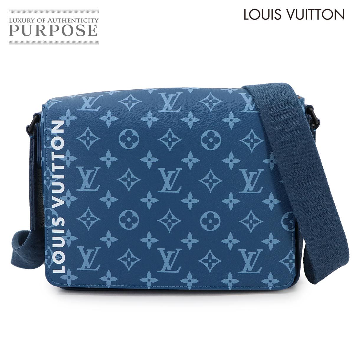♥ 展示品 ルイ ヴィトン LOUIS VUITTON モノグラム ディストリクト PM NV3 ショルダー バッグ ブルー M23785 RFID 90298081