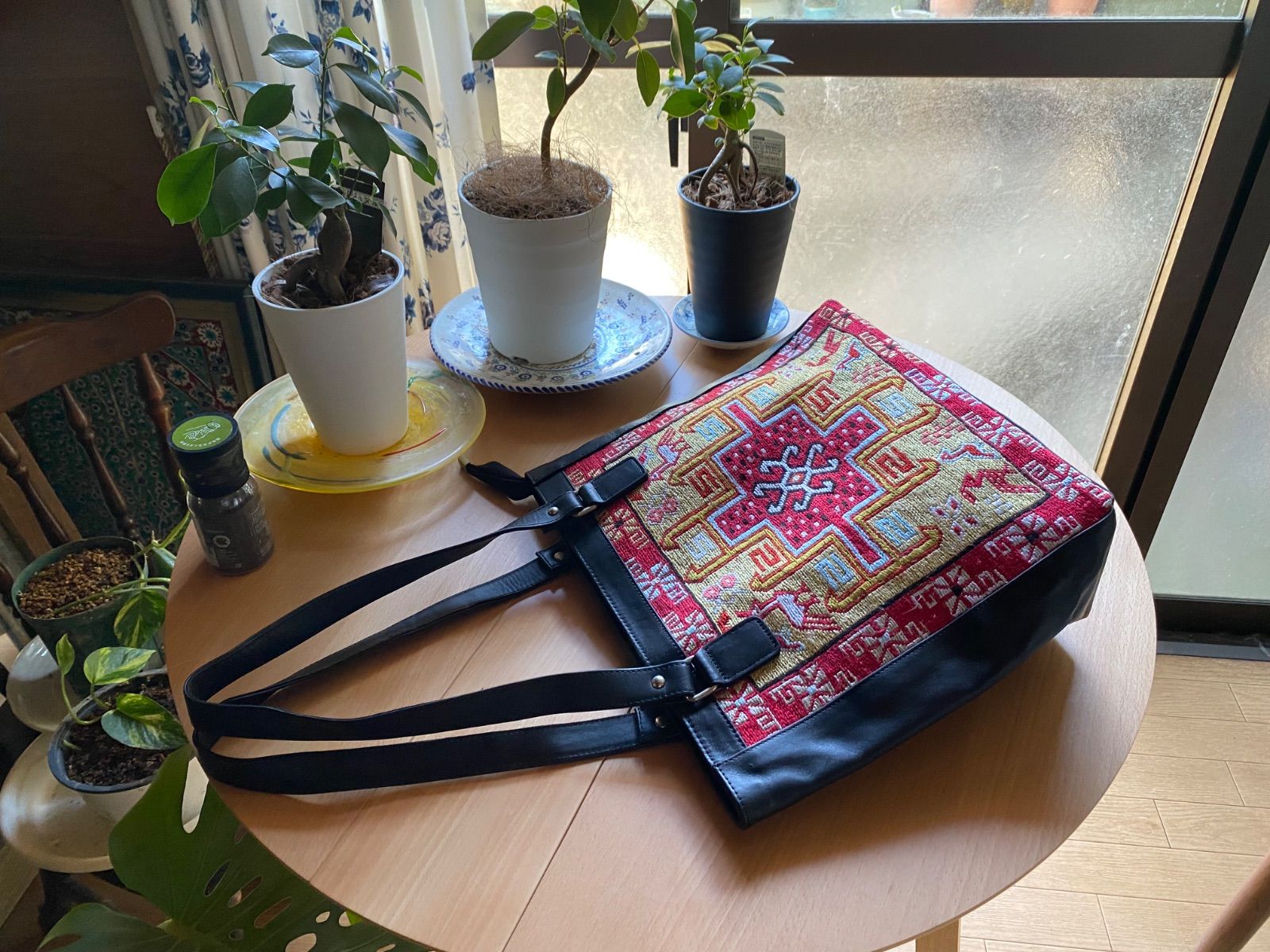 山葡萄 かご 市松編み 乱れ編み 職人手編み 籠 手提げ 内布あり 楽天