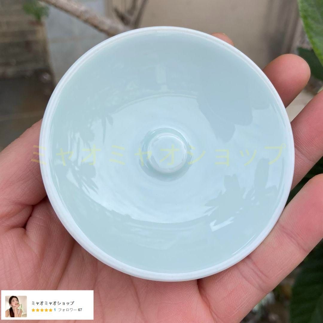 中国茶器 景徳鎮 陶磁器 青花馬蹄三才蓋碗 喜上眉梢 茶碗 煎茶器