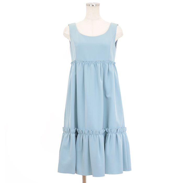 フォクシーニューヨーク ワンピース サックス ライトブルー FOXEY