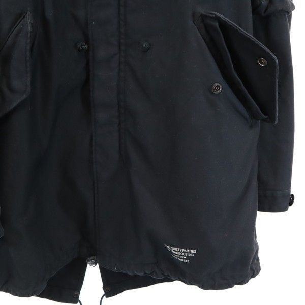 ワコマリア GUILTY PARTIES 16SS バックプリント モッズ コート L 黒 