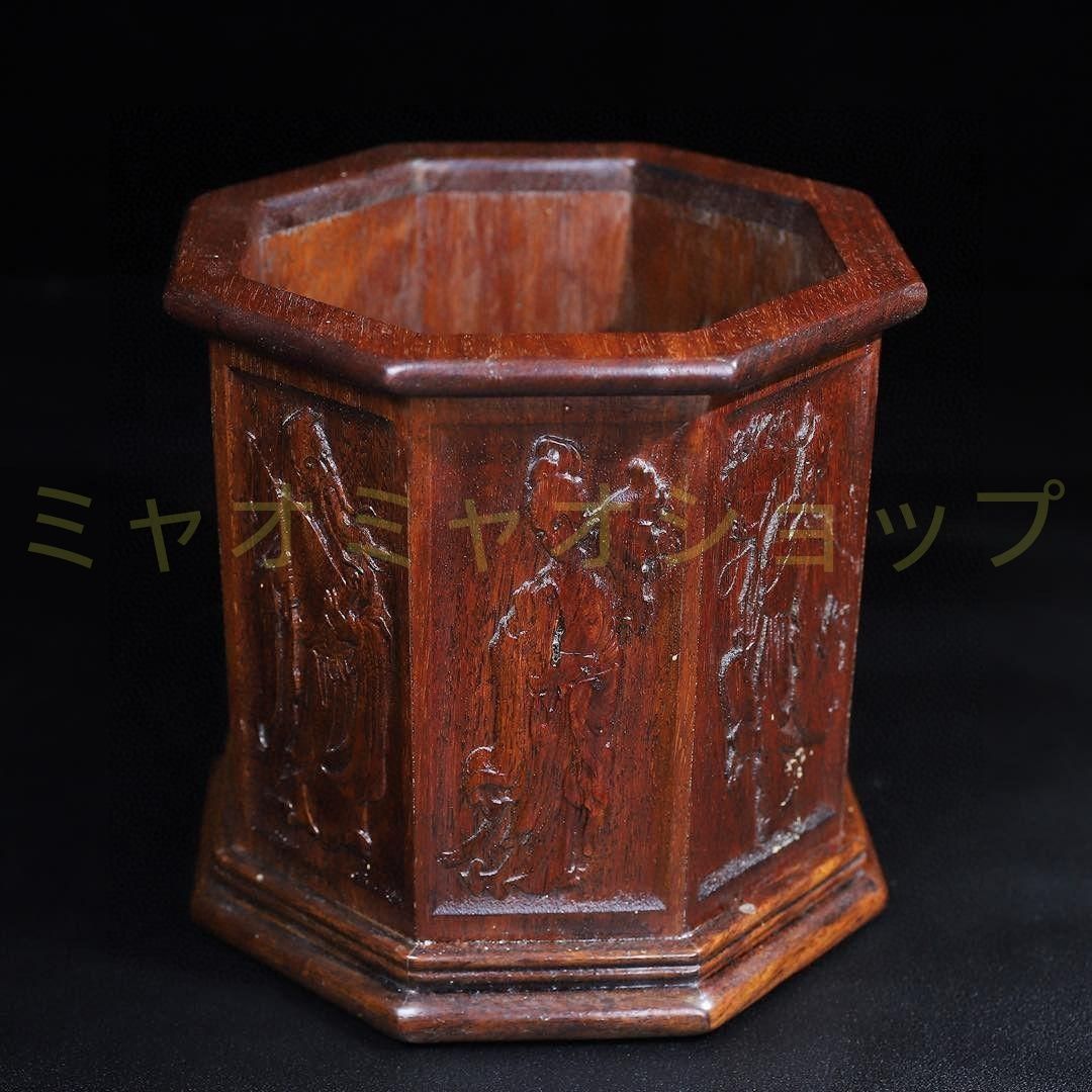 ファッションアイコン 彫刻 浮彫り八面八仙仏像 筆箱 書道具 文房具 現代工芸品美術品 置物 人懐っこい