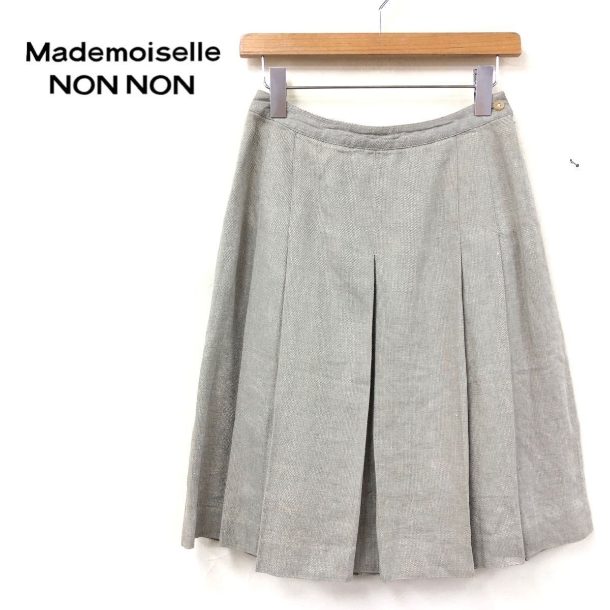 Mademoiselle NONNON マドモアゼルノンノン　プリーツスカート マドモアゼルノンノンMademoiselle NON NON リネンプリーツ